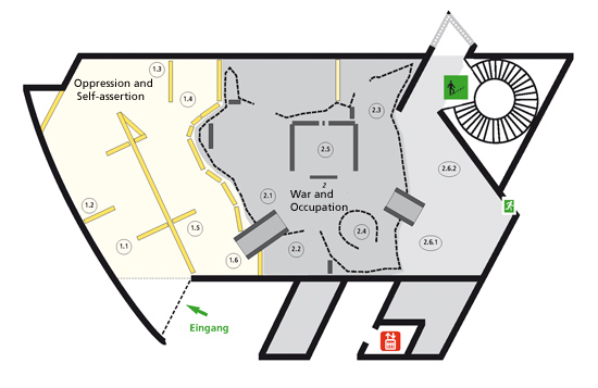Grundriss der Ausstellung