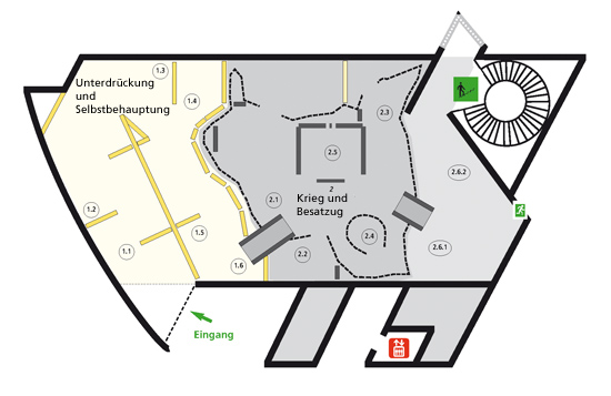 Grundriss der Ausstellung