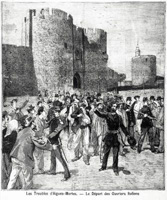 Zeitschrift »Le Petit Parisien« zu den Ausschreitungen gegen Italiener in Aigues-Mortes Paris, 3. September 1893