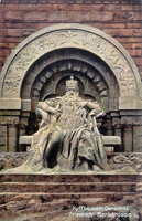 Postkarte: Friedrich Barbarossa, Detail des Kyffhäuser-Denkmals