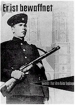 Plakatserie "Er ist bewaffnet. Wollt ihr ihn hier haben?" um 1952