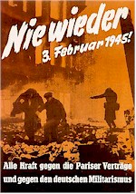 Plakat zur Erinnerung an die Bombardierung Dresdens, 1955