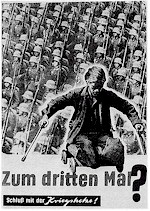 Plakat aus der DDR gegen Militarismus und Wiederbewaffnung, 1948