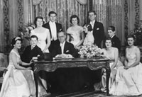 Die Kennedys vor ihrem Dinner mit dem englischen Königspaar, 4. Mai 1939