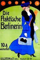 Die Praktische Berlinerin, Werbung fr eine Modezeitschrift mit Schnittmustern und Nhanleitungen, 1905  DHM