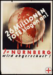 „26 Millionen Tote klagen an!“, Plakat zum Nürnberger Prozess, Dresden-Hellerau 1946, Berlin, Deutsches Historisches Museum, Foto: DHM