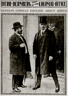 B. Dernburg und W.Rathenau<br> in London<br>vor ihrer Abreise<br> nach Südafrika