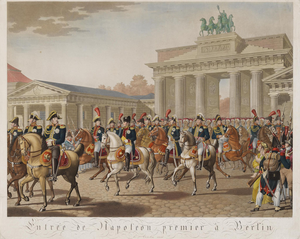 Einzug Napoleons durch das Brandenburger Tor in Berlin am 27. Oktober 1806