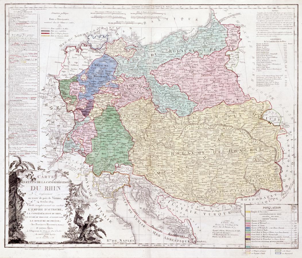Karte des Rheinbundes