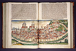 Picture: Schedelsche Weltchronik mit Ansicht der Stadt Erfurt, Druck, koloriert, 1493