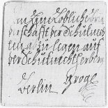 Brief an die Bruderschaft der Schuhknechte in Berlin, 1726