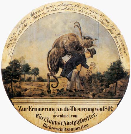 Bemalte Schützenscheibe, 1817