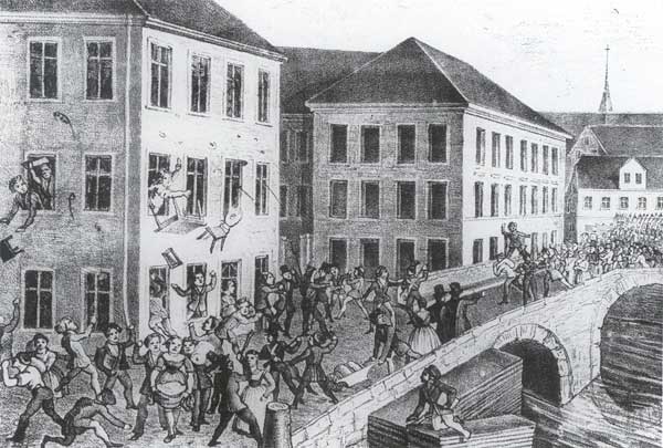 Der Brotkrawall bei der Langmühle, 1847