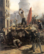 Barrikadenkampf in der Rue Soufflot, Anonym 1848/50