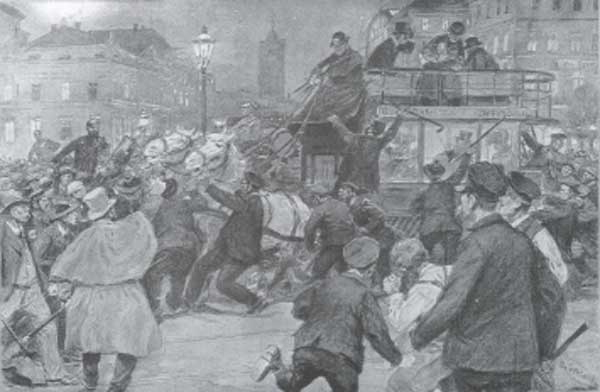 Angriff auf einen fahrenden Omnibus, 1903
