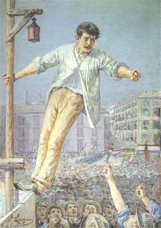 Der Streikredner, Emilio Longoni 1891