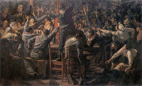 De Werkstaking (Triptychon, Mitte), Hendrik Luyten 1888