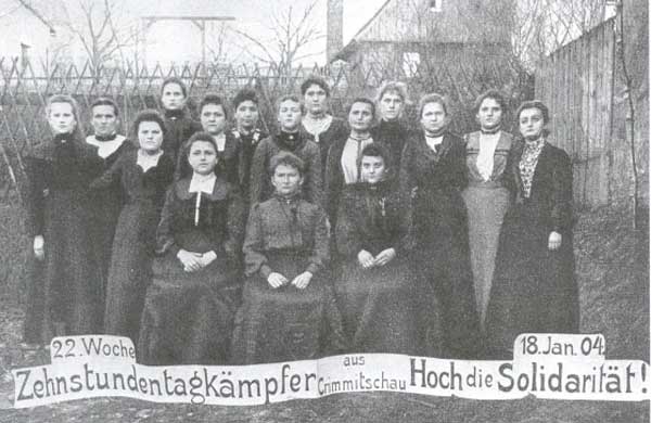 Zehnstundentagkämpferinnen in Crimmitschau, 1904