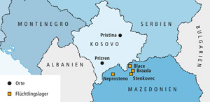Karte Kosovo 1999