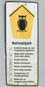 Grenzschild des Müritz-Nationalparks, um 2000, Hohenzieritz, Nationalparkamt Müritz, Foto: Sebastian Ahlers