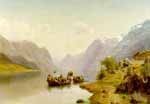 [Eckersberg: Brautfahrt auf dem Hardangerfjord]