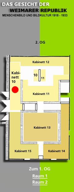 Ausstellungsrundgang Erdgeschoß - Kabinett 10 - Antlitz der Zeit