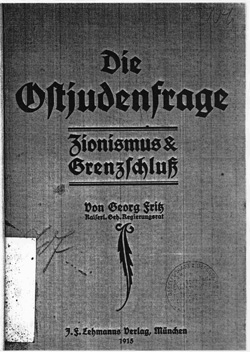 Die Ostjudenfrage. Zionismus und Grenzschluss