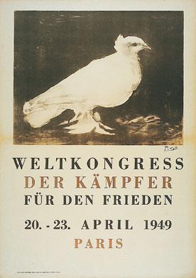 vergrößertes Plakat Weltkongress der Kämpfer für den Frieden 1949