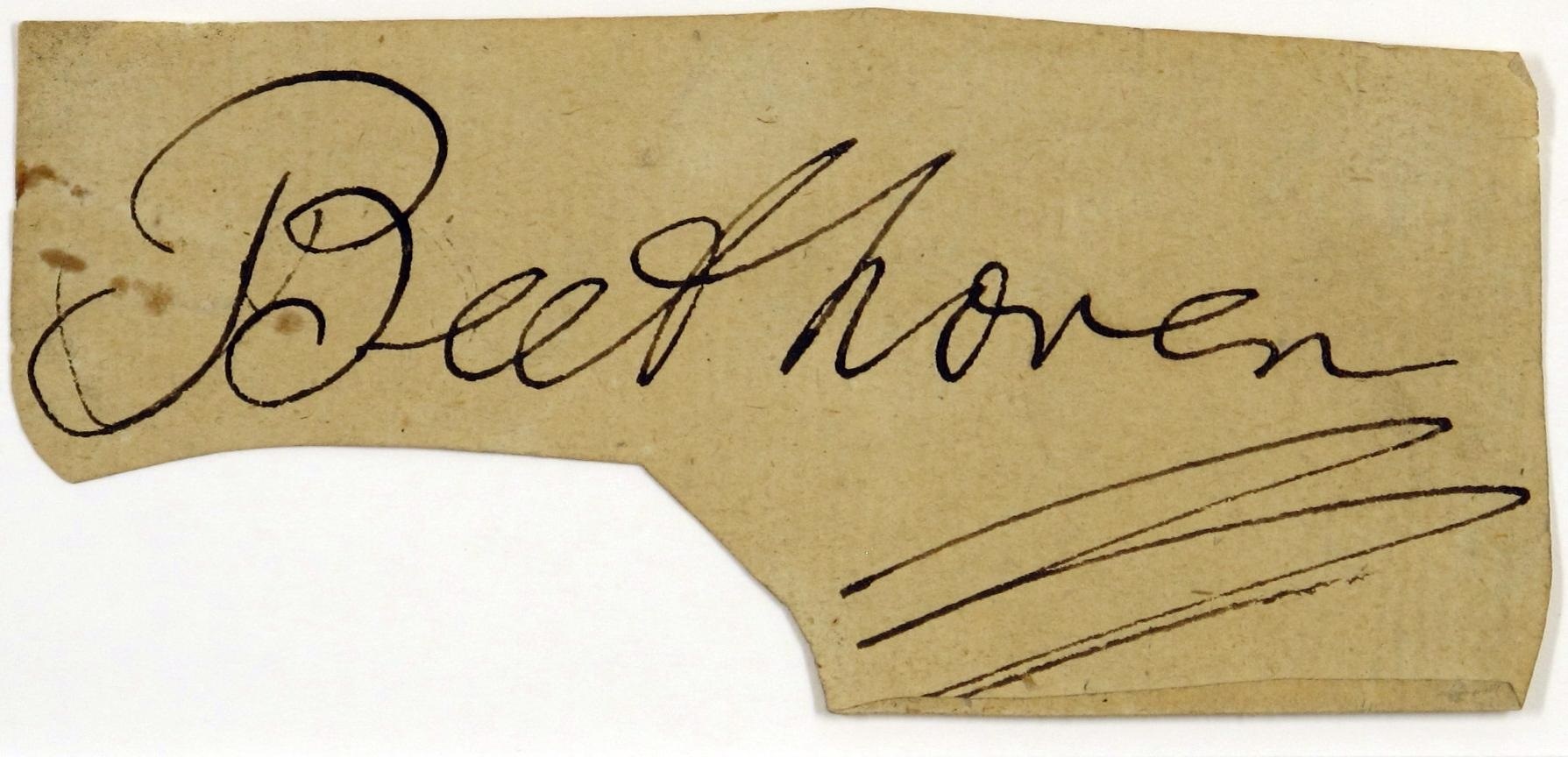 Autogramm Ludwig van Beethovens