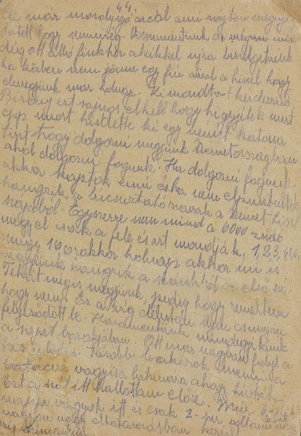 Vom Tagebuch übertragene Aufzeichnung von Sheindi Ehrenwald zur Ankunft im Vernichtungslager Auschwitz-Birkenau(Privatbesitz Sheindi Miller-Ehrenwald, Jerusalem