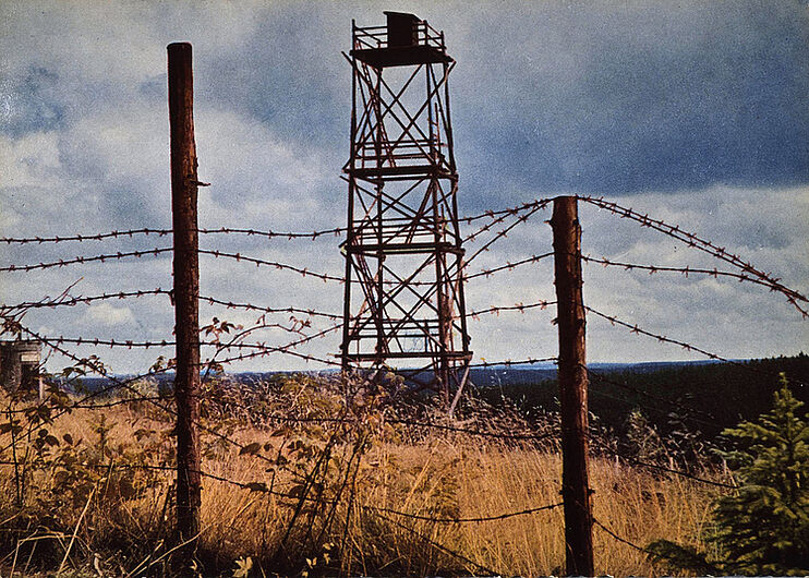 Postkarte „Die Zonengrenze im Harz“, um 1964. Postkarte „Die Zonengrenze im Harz“, um 1964. (Inv.Nr. PK 2001/1)