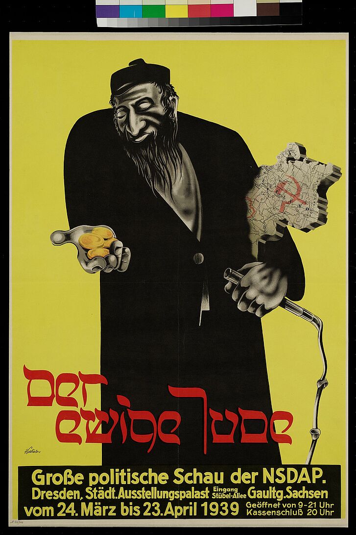 Plakat für die antisemitische Ausstellung der NSDAP "Der ewige Jude".