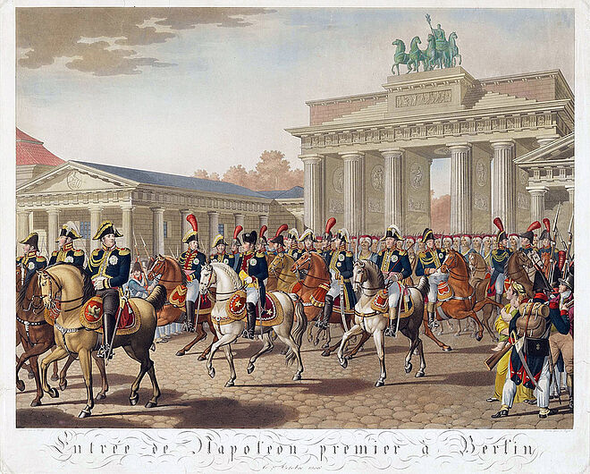 Ludwig Wolf and Friedrich Jügel, Entrée de Napoléon premier à Berlin – Napoleon