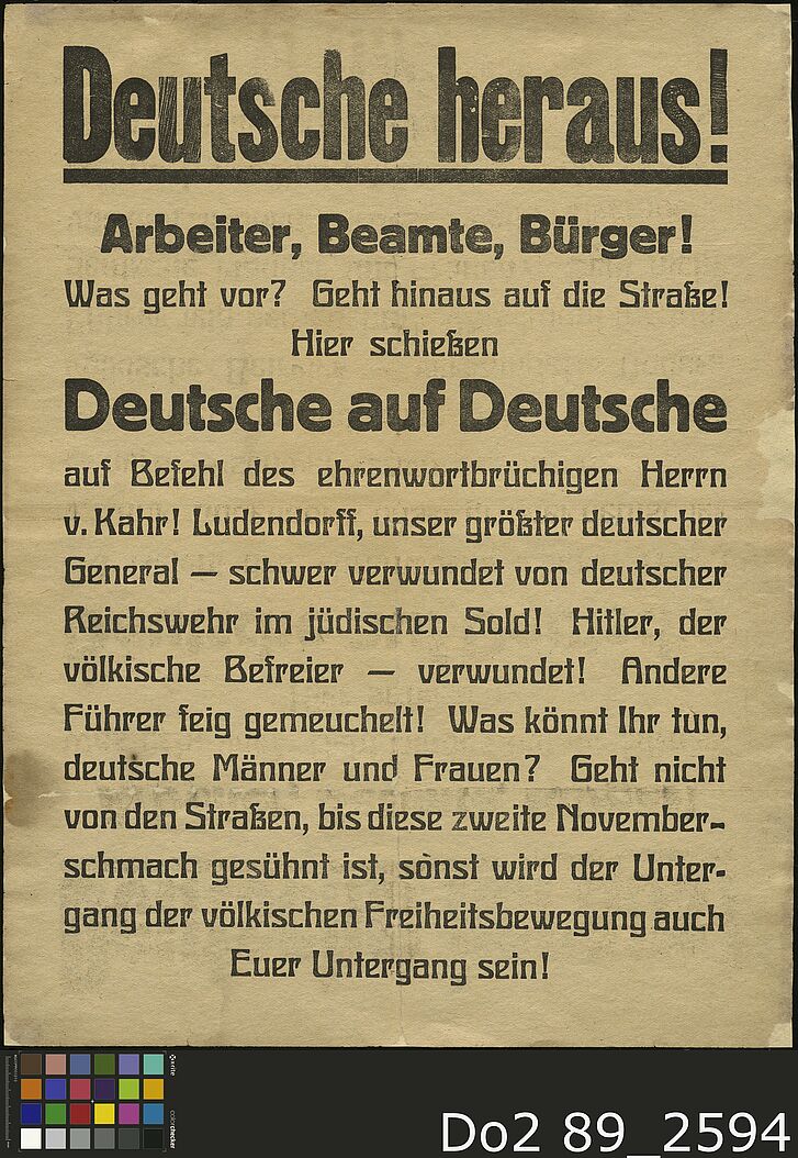 Flugblatt "Deutsche heraus".
