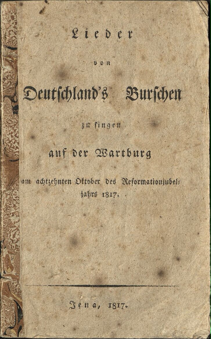 Textbuch der Lieder für das Wartburgfest 1817.