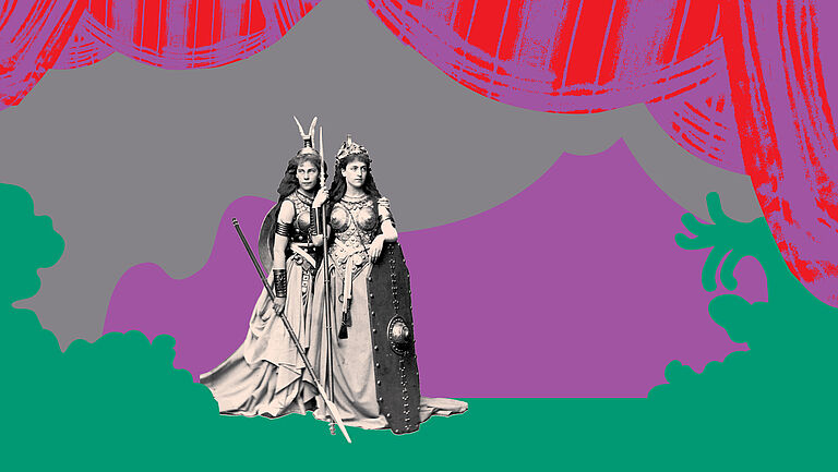 Grafik zur Ausstellung "Richard Wagner und das deutsche Gefühl".