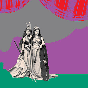 Grafik zur Ausstellung "Richard Wagner und das deutsche Gefühl".