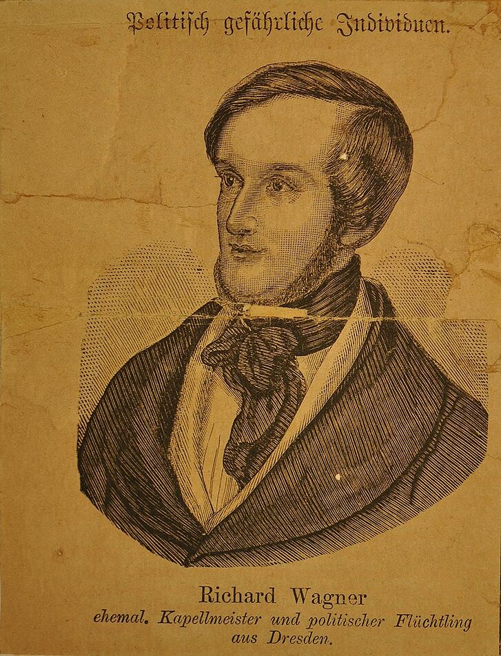 Steckbrief gegen Richard Wagner aus „Eberhardt’s allgemeiner Polizei-Anzeiger“