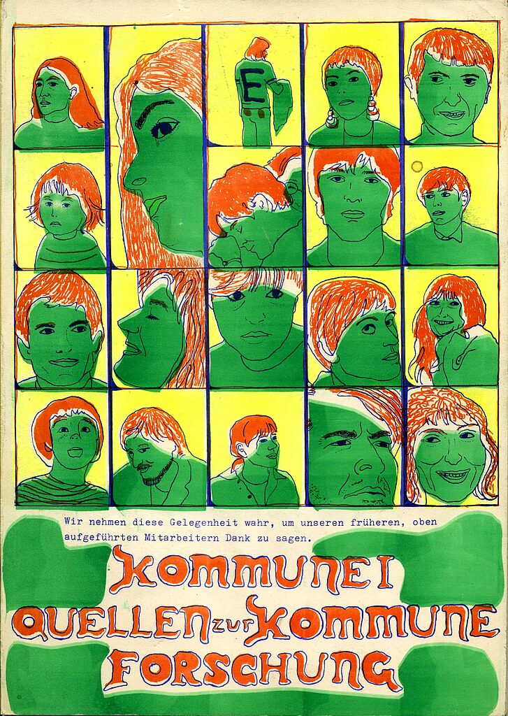 Cover mit illustrierten Gesichtern in grün.