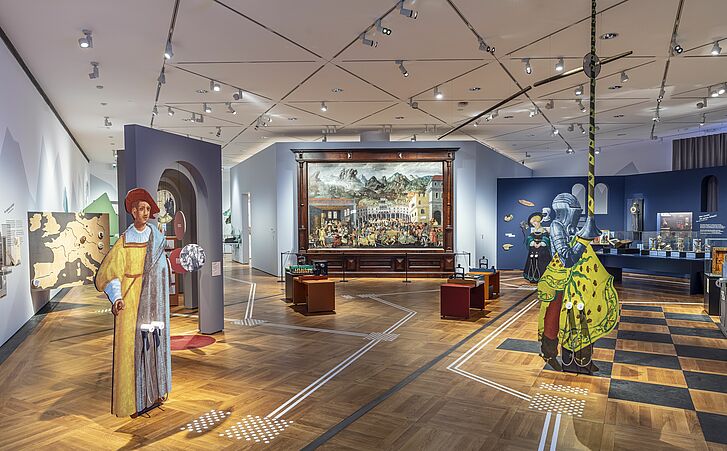 Ausstellungsansicht „Rein ins Gemälde! Eine Zeitreise für Kinder” 