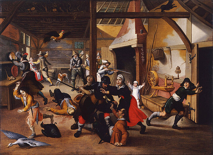 Sebastian Vrancx, Soldiers Looting a Farm, ca. 1600. (Inv.Nr. 1988/1842)