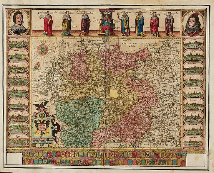 Landkarte des Heiligen Römischen Reiches Deutscher Nation.