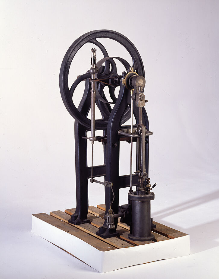 Dampfmaschine, Typ Bockmaschine Dampfmaschine, Typ Bockmaschine Deutschland, um 1850 © Deutsches Historisches Museum/Desnica