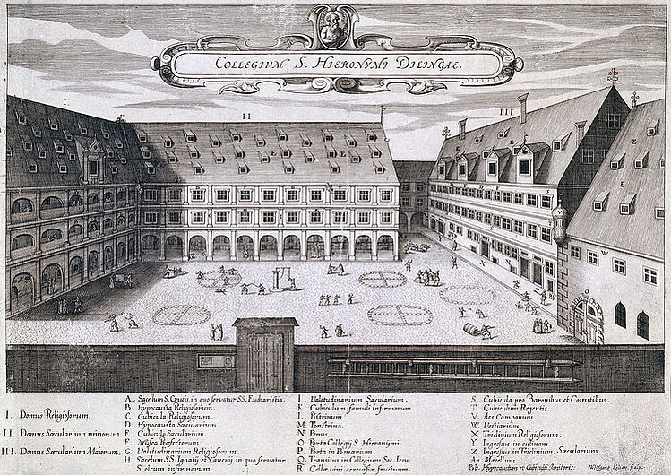 Wolfgang Kilian, The Jesuit College of St. Hieronymus in Dillingen, 1618/1620. (Inv.Nr.Gr 53/1121)