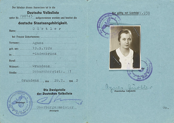 Blauer Ausweis der Deutschen Volksliste