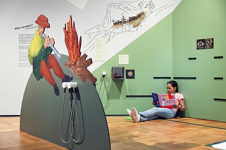 Ausstellungsansicht „Rein ins Gemälde! Eine Zeitreise für Kinder” 