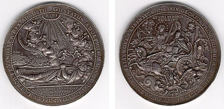 Vorder- und Rückseite einer Medaille.