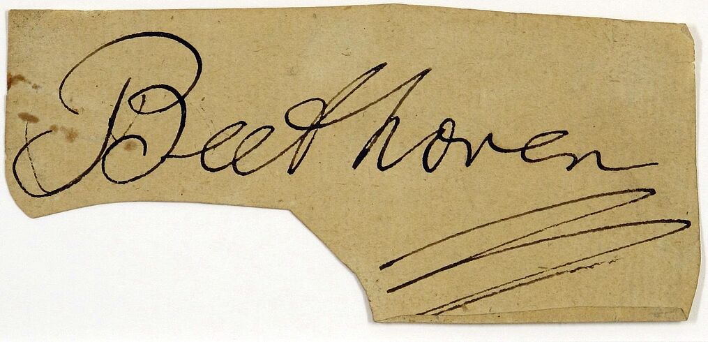 Autogramm Ludwig van Beethovens Autogramm Ludwig van Beethovens