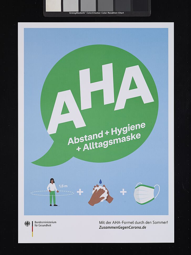 AHA - Abstand + Hygiene + Alltagsmaske. Mit der AHA-Formel durch den Sommer! 7. AHA - Abstand + Hygiene + Alltagsmaske. Mit der AHA-Formel durch den Sommer!