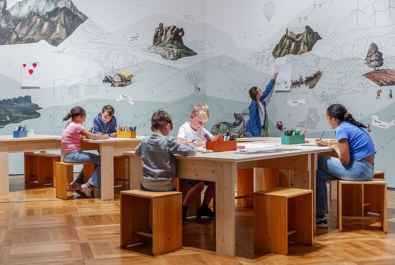 In der Ausstellung „Rein ins Gemälde! Eine Zeitreise für Kinder”